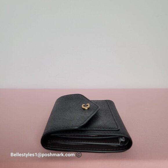 COACH Wyn Crossgrain Leather Small Leather Wallet- Black color π$89. β - Picture 8 of 16
